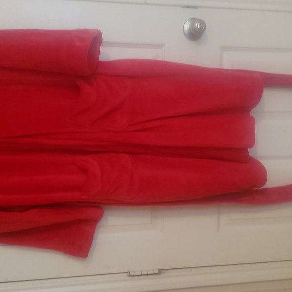 Catherines Intimates & Sleepwear Womens Fleece Red Robe Poshmark